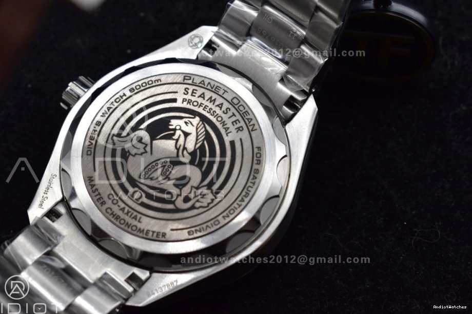 on Ceramic 1077 A SS Dial TF Ultra Deep Bezel NewStyle 6000M Best Blue SS 1:1 Edition White Bracelet Seamaster 0802